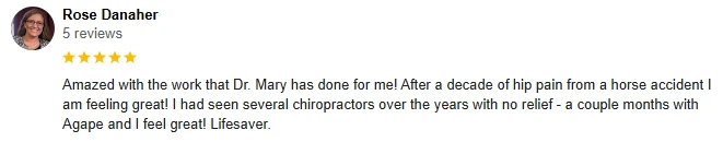 Chiropractic Williamsburg IA Testimonial Rose D